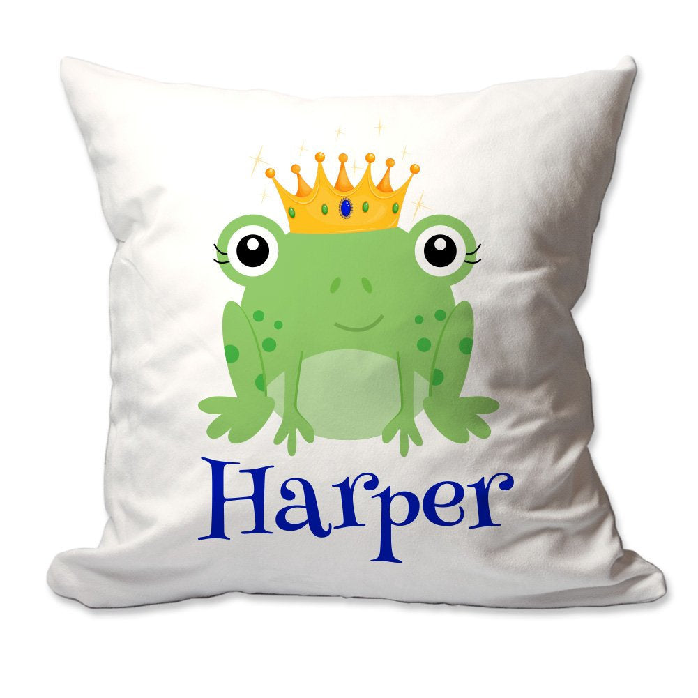 Personalized Frog Prince Throw Pillow  - Cover Only OR Cover with Insert