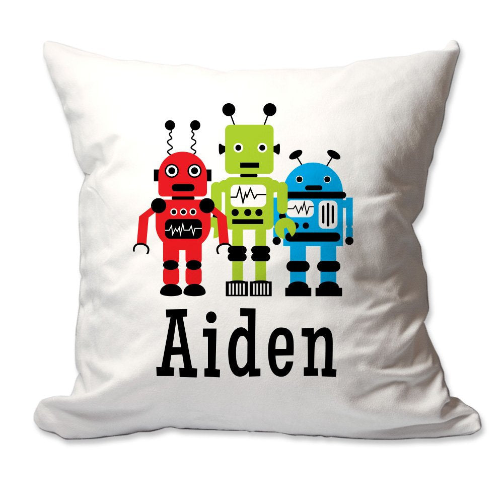 Personalized Robot Throw Pillow  - Cover Only OR Cover with Insert