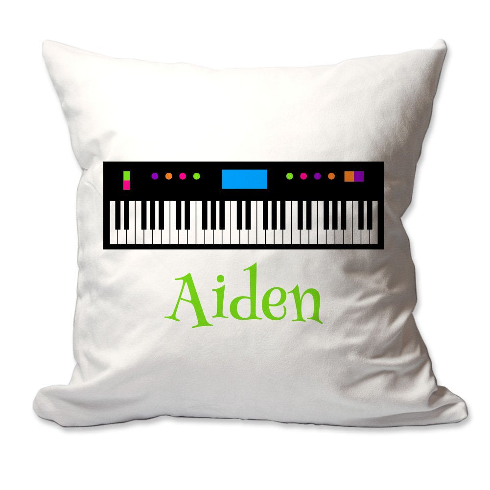 Personalized Piano Keyboard Throw Pillow  - Cover Only OR Cover with Insert