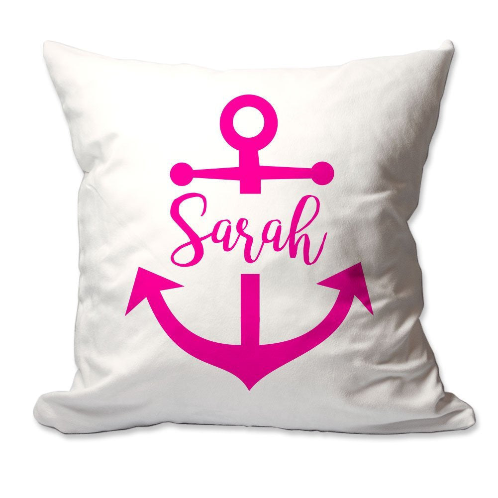 Personalized Nautical Anchor Throw Pillow  - Cover Only OR Cover with Insert