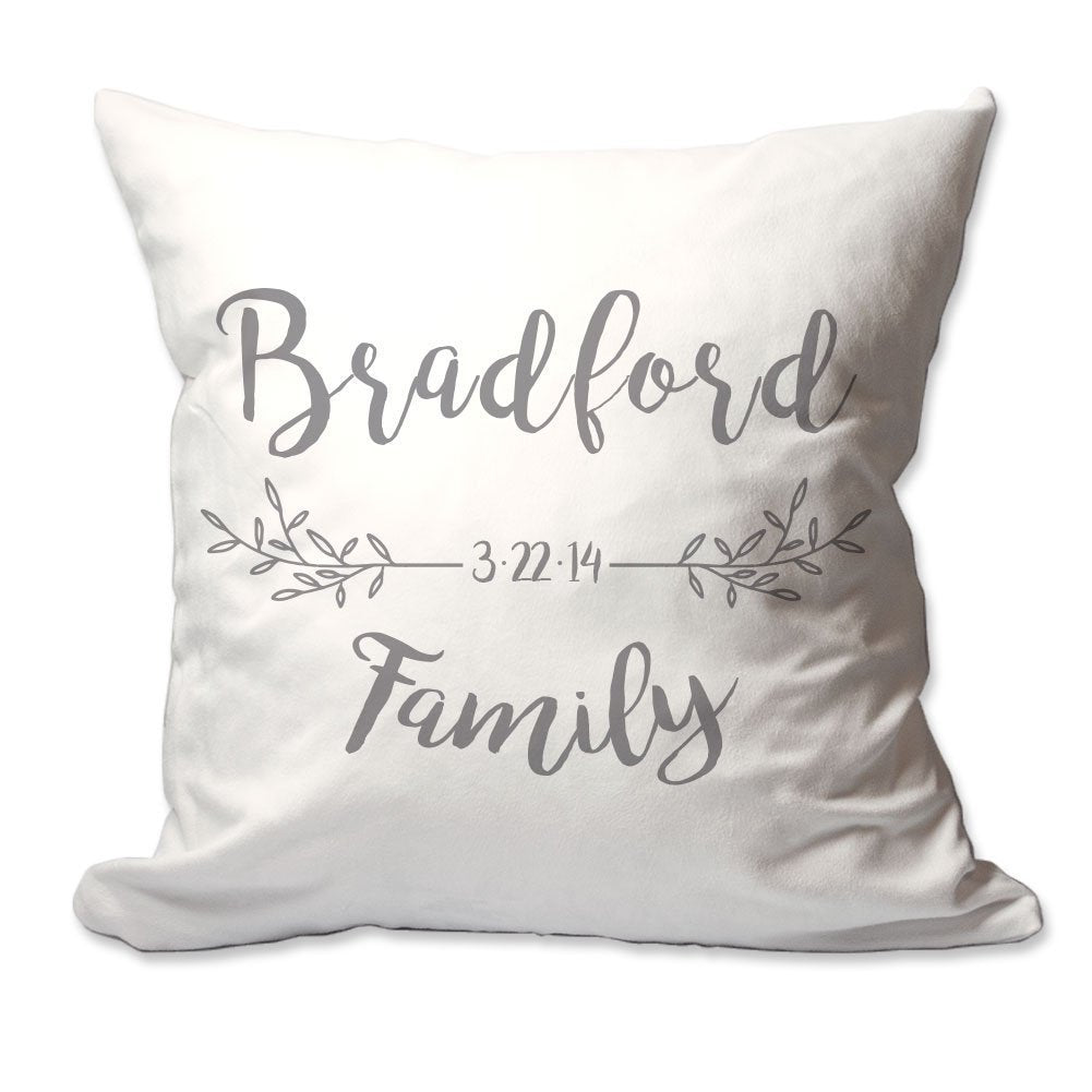 Personalized Brush Script Family Throw Pillow  - Cover Only OR Cover with Insert