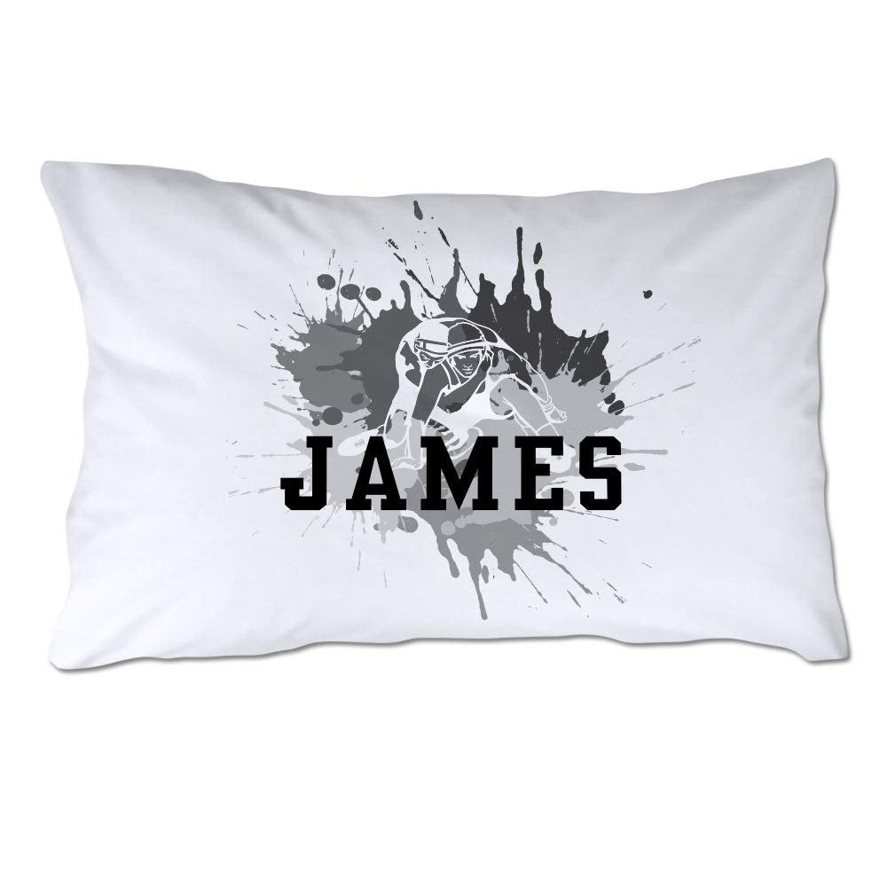 Personalized Wrestling Pillowcase with Gray Splash