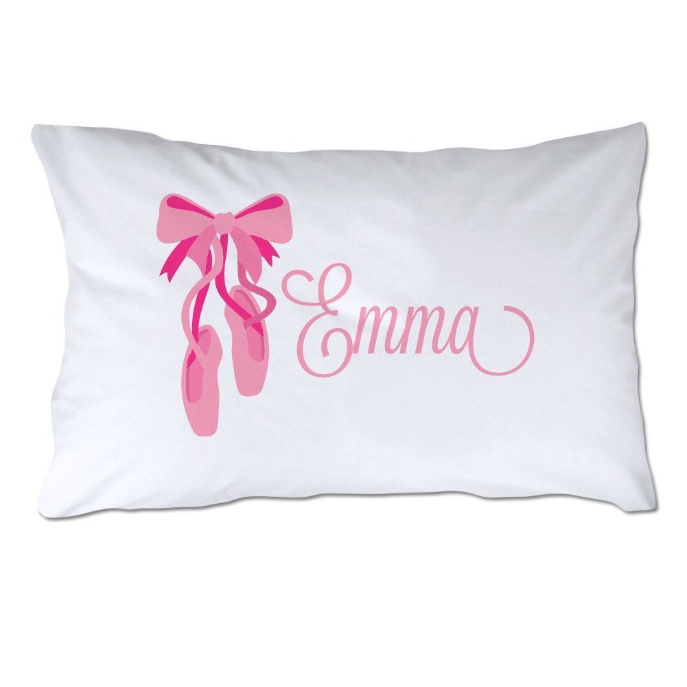 Personalized Toddler Size Ballerina Pillowcase with Pillow Included