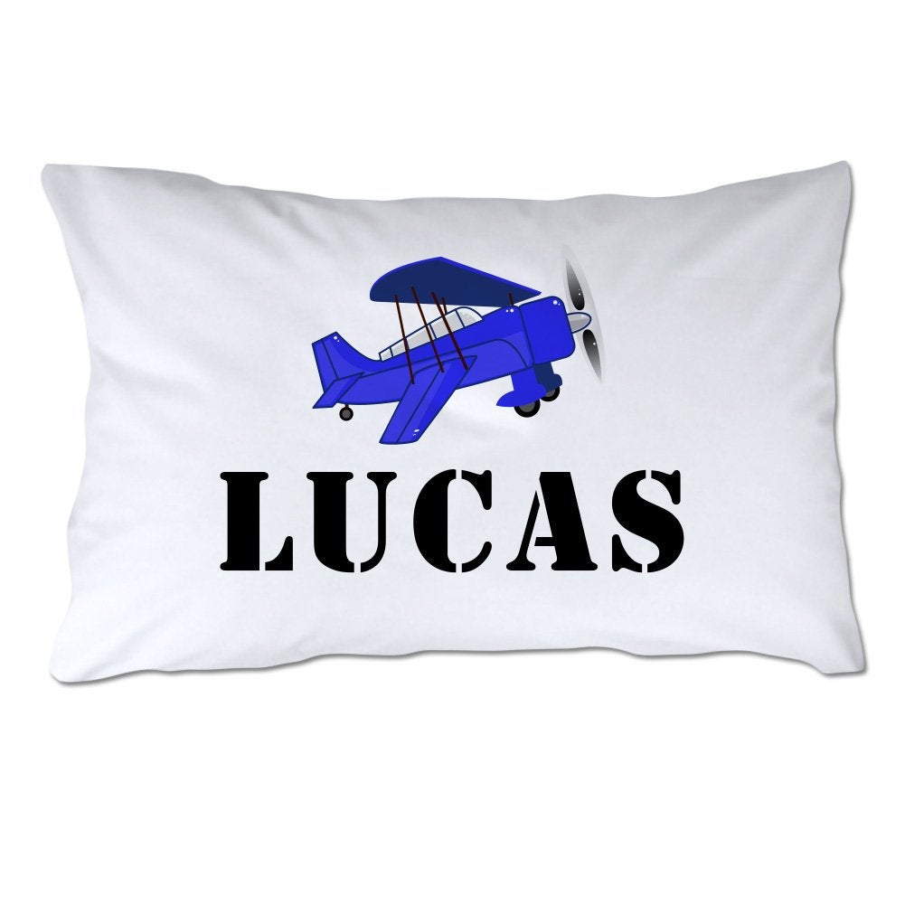 Personalized Toddler Size Airplane Pillowcase with Pillow Included