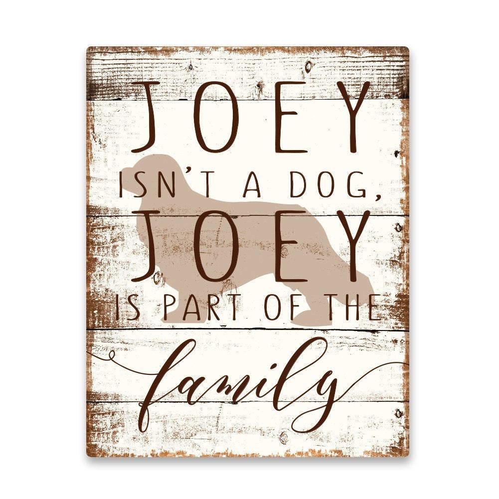 Personalized Cocker Spaniel is Part of the Family Metal Wall Art