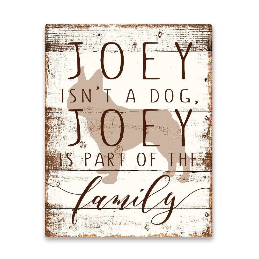 Personalized French Bulldog is Part of the Family Metal Wall Art