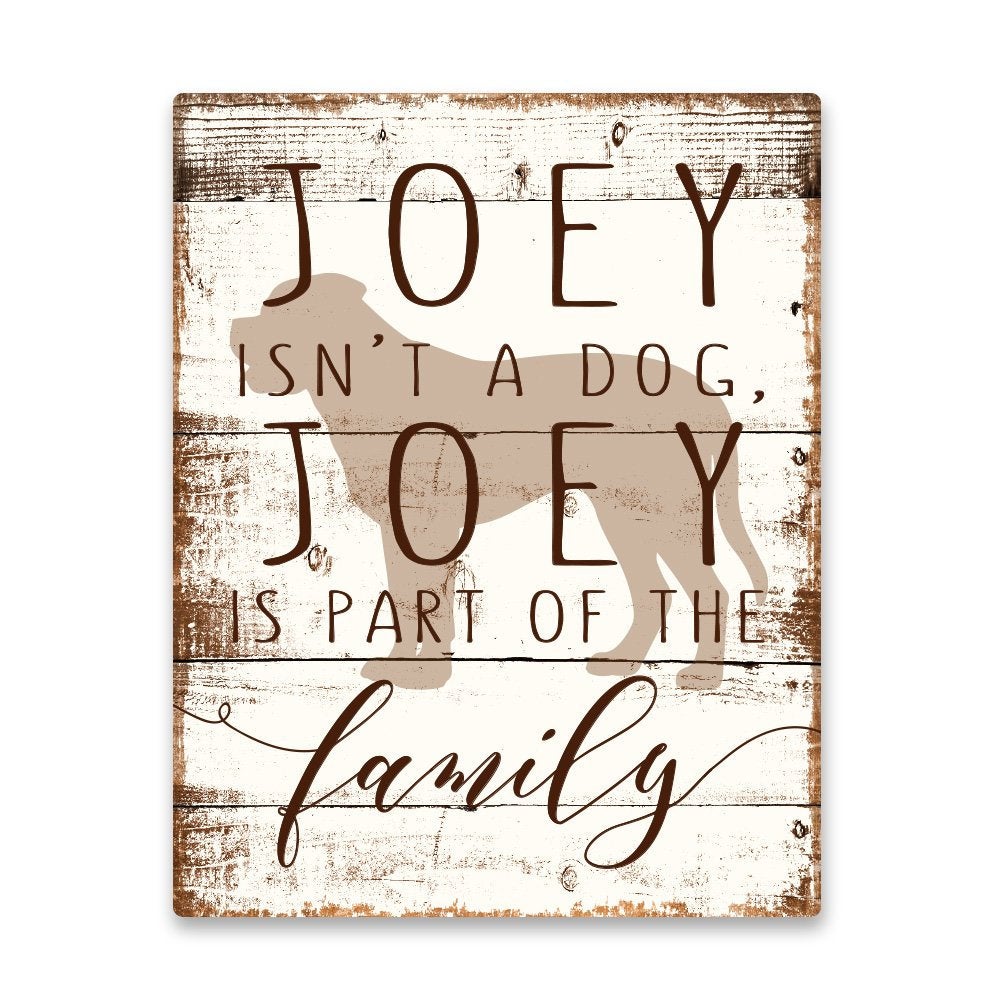 Personalized Mastiff is Part of the Family Metal Wall Art