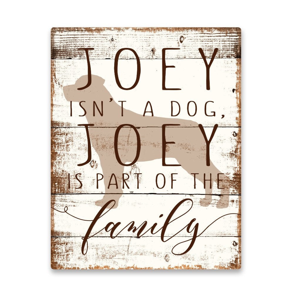 Personalized Rottweiler is Part of the Family Metal Wall Art