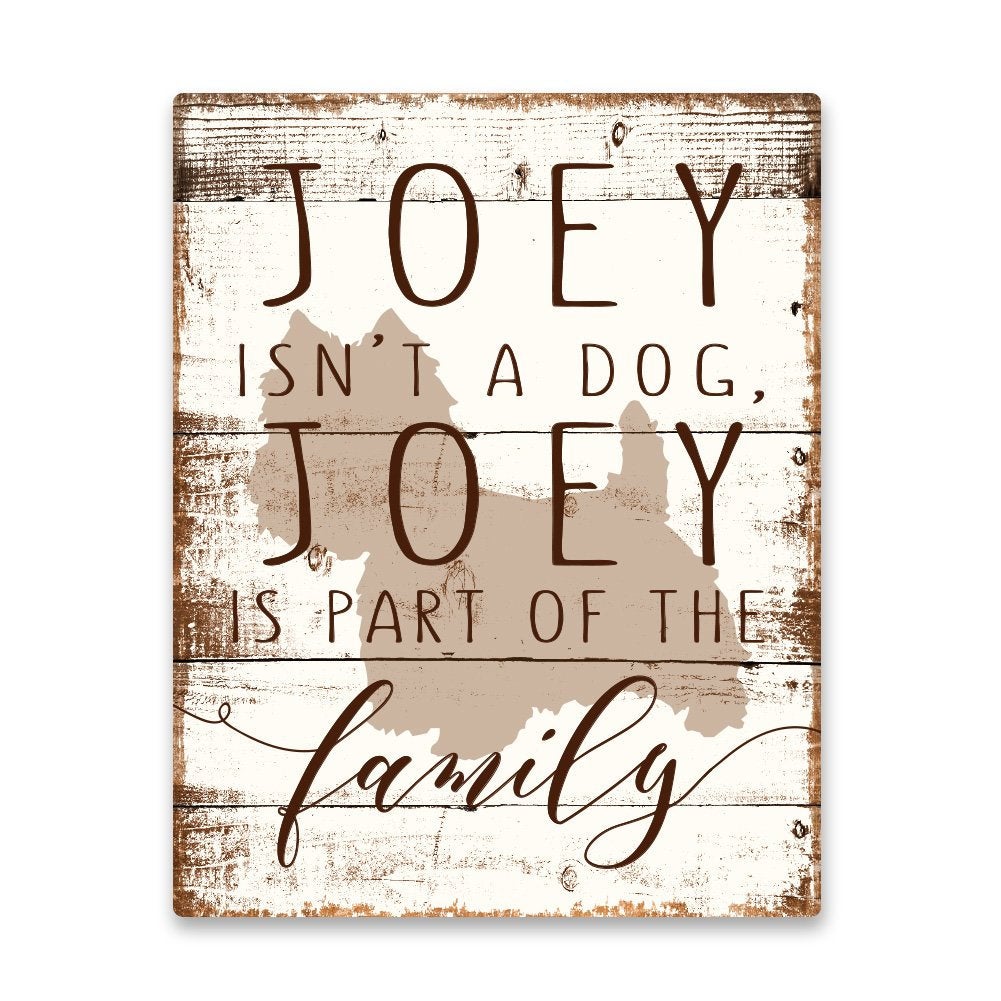 Personalized Westie is Part of the Family Metal Wall Art