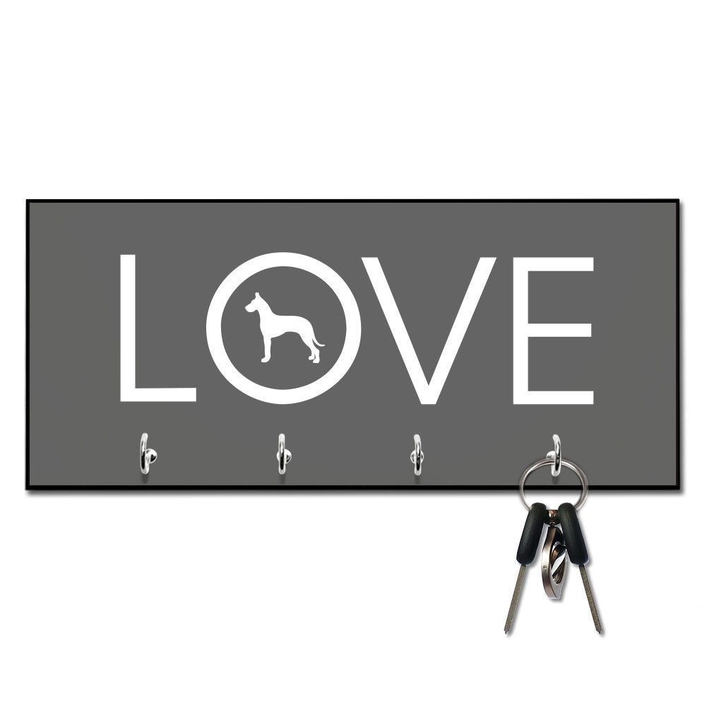 Love Great Dane Key and Leash Hanger
