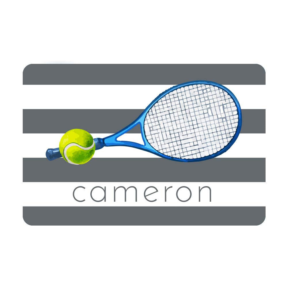 Personalized Tennis Metal Wall Decor with Tennis Ball - Aluminum Tennis Sign with Name