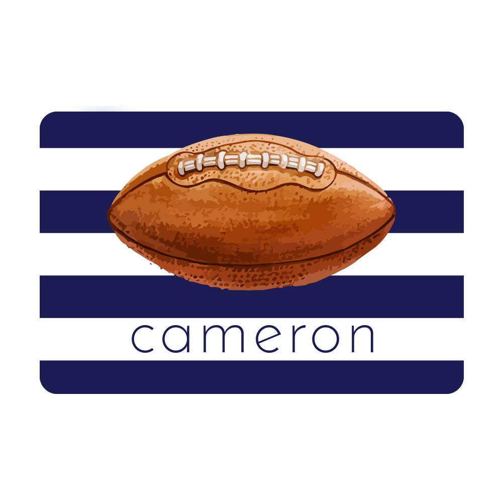 Personalized Football Metal Wall Decor with Football - Aluminum Football Sign with Name