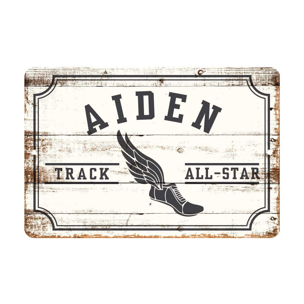 Personalized Track All Star Metal Wall Decor