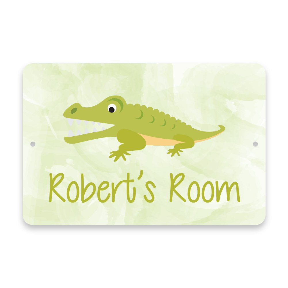 Personalized Alligator Metal Room Sign