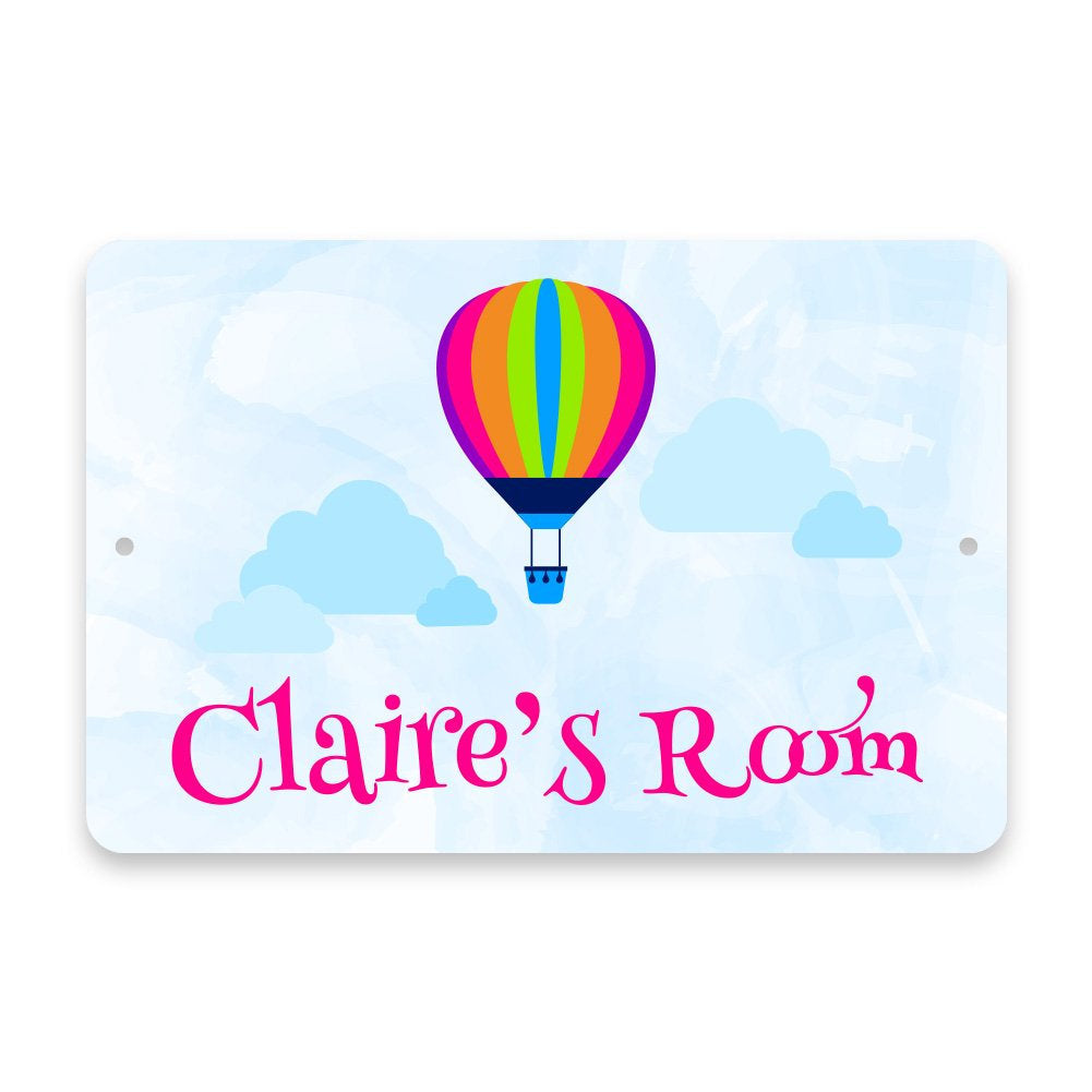 Personalized Hot Air Balloon Metal Room Sign