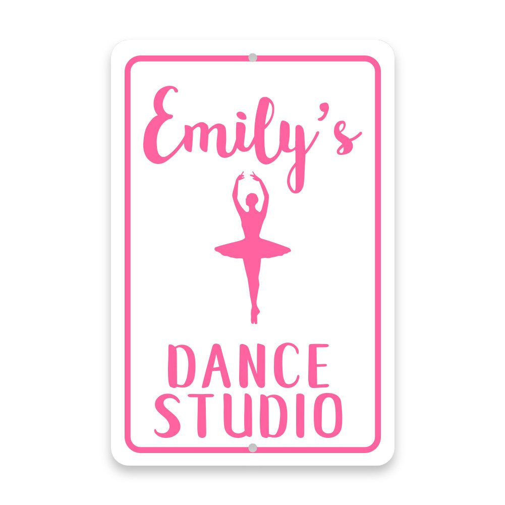 Personalized Ballet Dance Studio Metal Room Sign