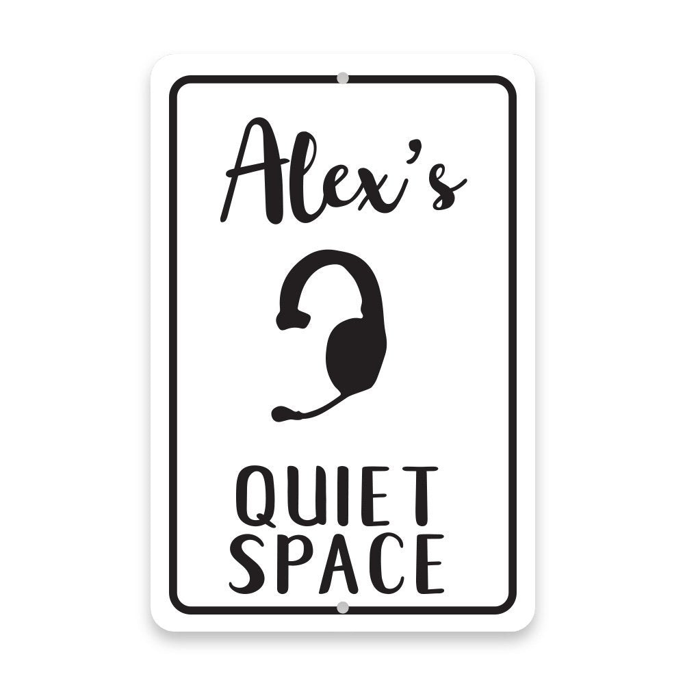 Personalized Stage Manager's Quiet Space Metal Room Sign