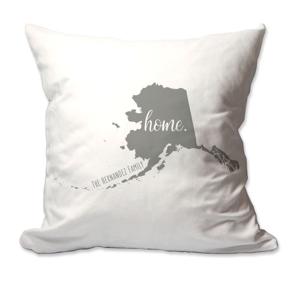 Personalized State of Alaska Home Throw Pillow  - Cover Only OR Cover with Insert