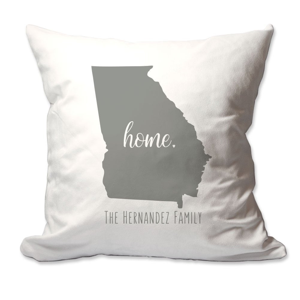 Personalized State of Georgia Home Throw Pillow  - Cover Only OR Cover with Insert