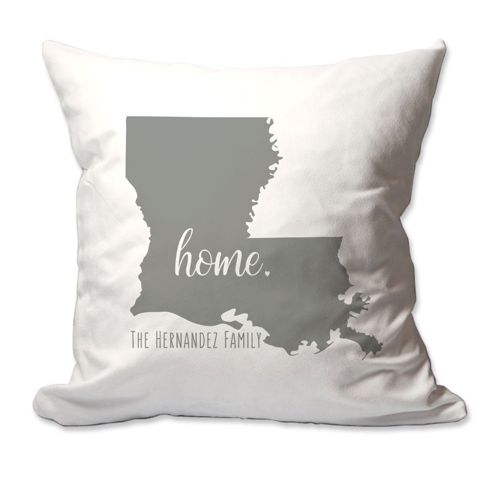 Personalized State of Louisana Home Throw Pillow  - Cover Only OR Cover with Insert