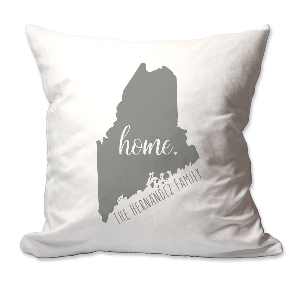 Personalized State of Maine Home Throw Pillow  - Cover Only OR Cover with Insert