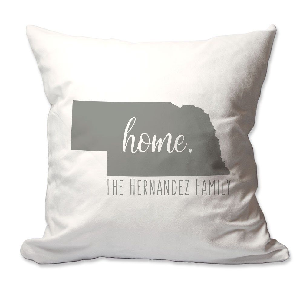 Personalized State of Nebraska Home Throw Pillow  - Cover Only OR Cover with Insert