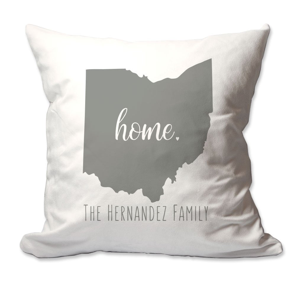 Personalized State of Ohio Home Throw Pillow  - Cover Only OR Cover with Insert