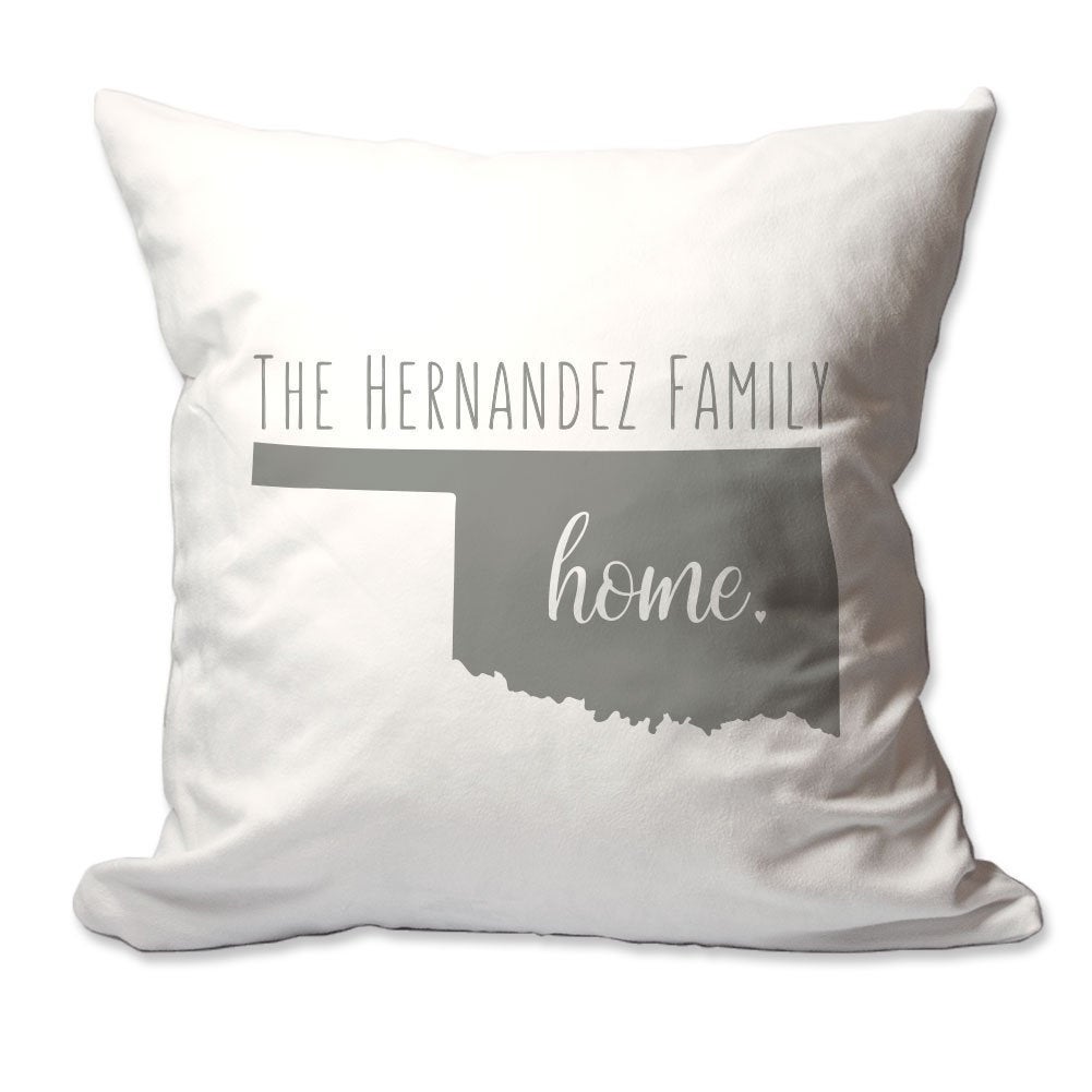 Personalized State of Oklahoma Home Throw Pillow  - Cover Only OR Cover with Insert