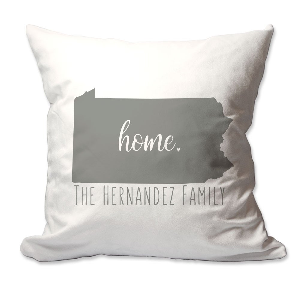 Personalized State of Pennsylvania Home Throw Pillow  - Cover Only OR Cover with Insert