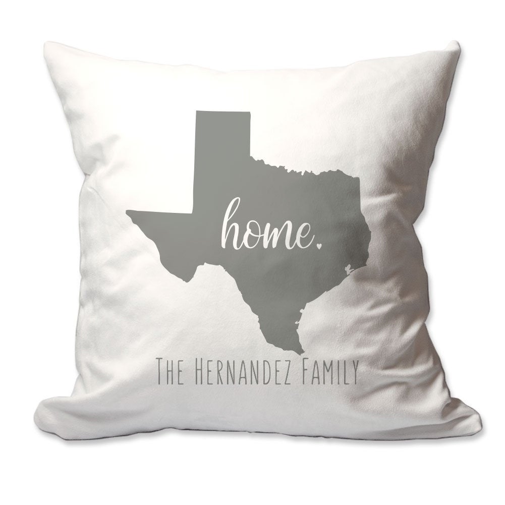 Personalized State of Texas Home Throw Pillow  - Cover Only OR Cover with Insert