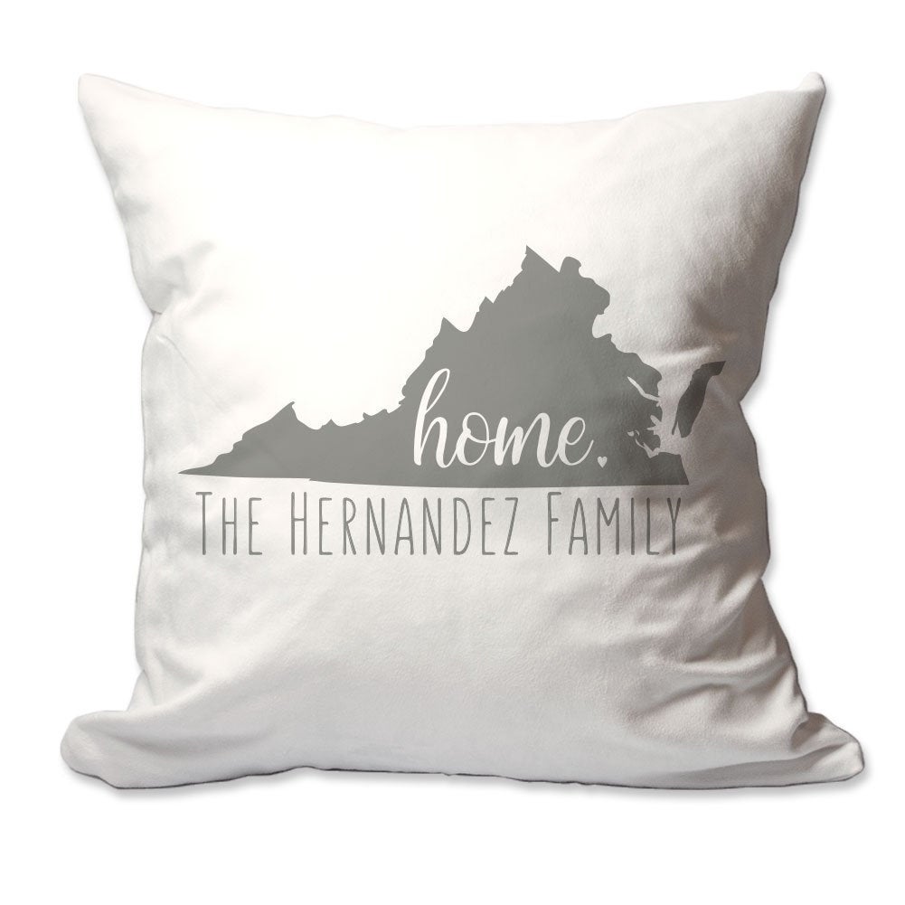Personalized State of Virginia Home Throw Pillow  - Cover Only OR Cover with Insert