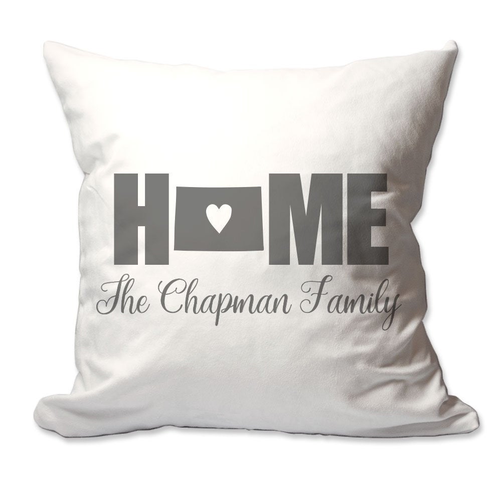 Personalized Colorado Home with Heart Throw Pillow  - Cover Only OR Cover with Insert