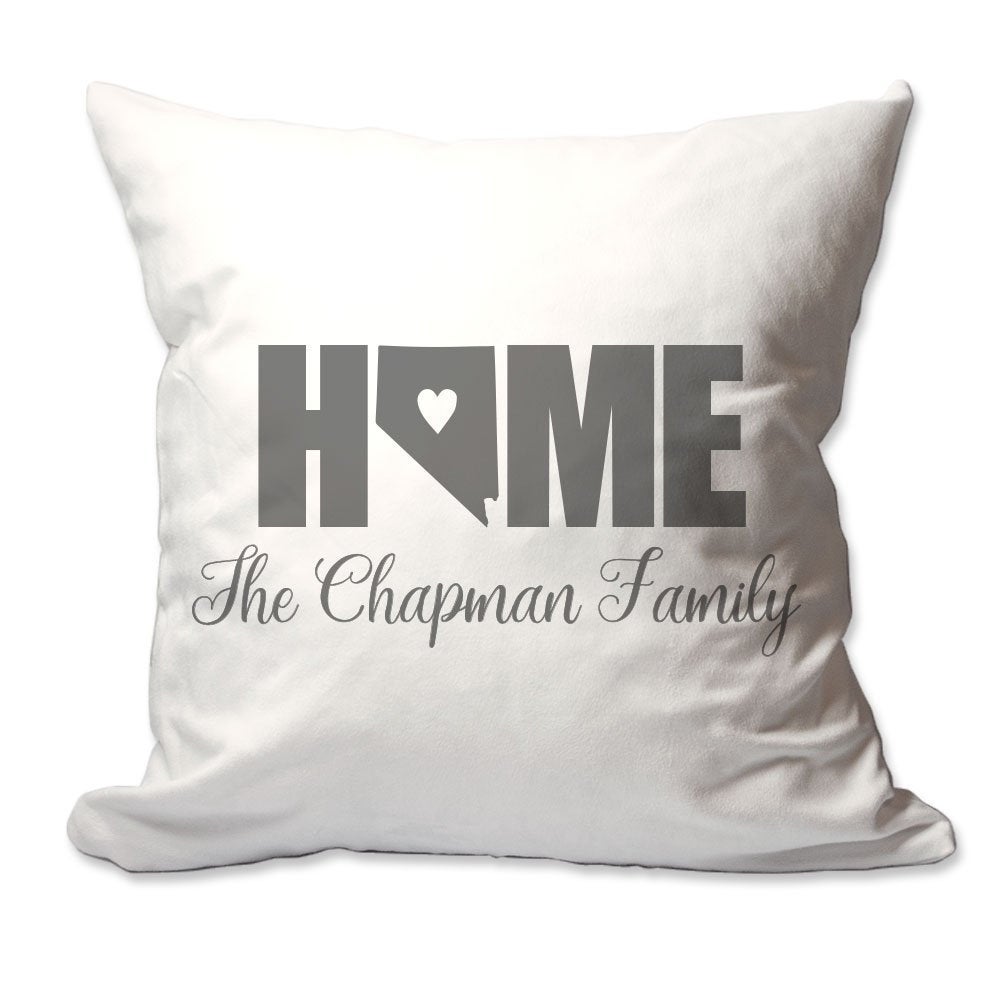 Personalized Nevada Home with Heart Throw Pillow  - Cover Only OR Cover with Insert