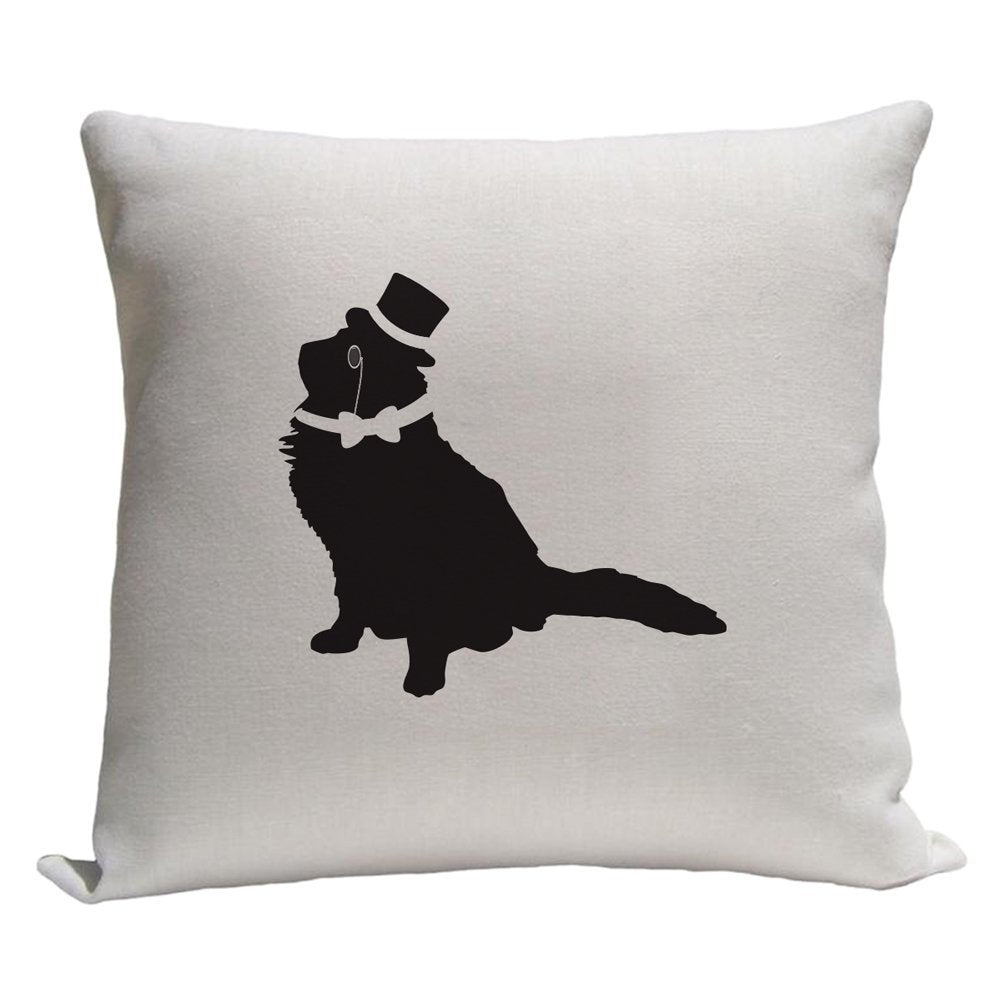 Fancy Cat Throw Pillow - Long Hair Cat  - Cover Only OR Cover with Insert