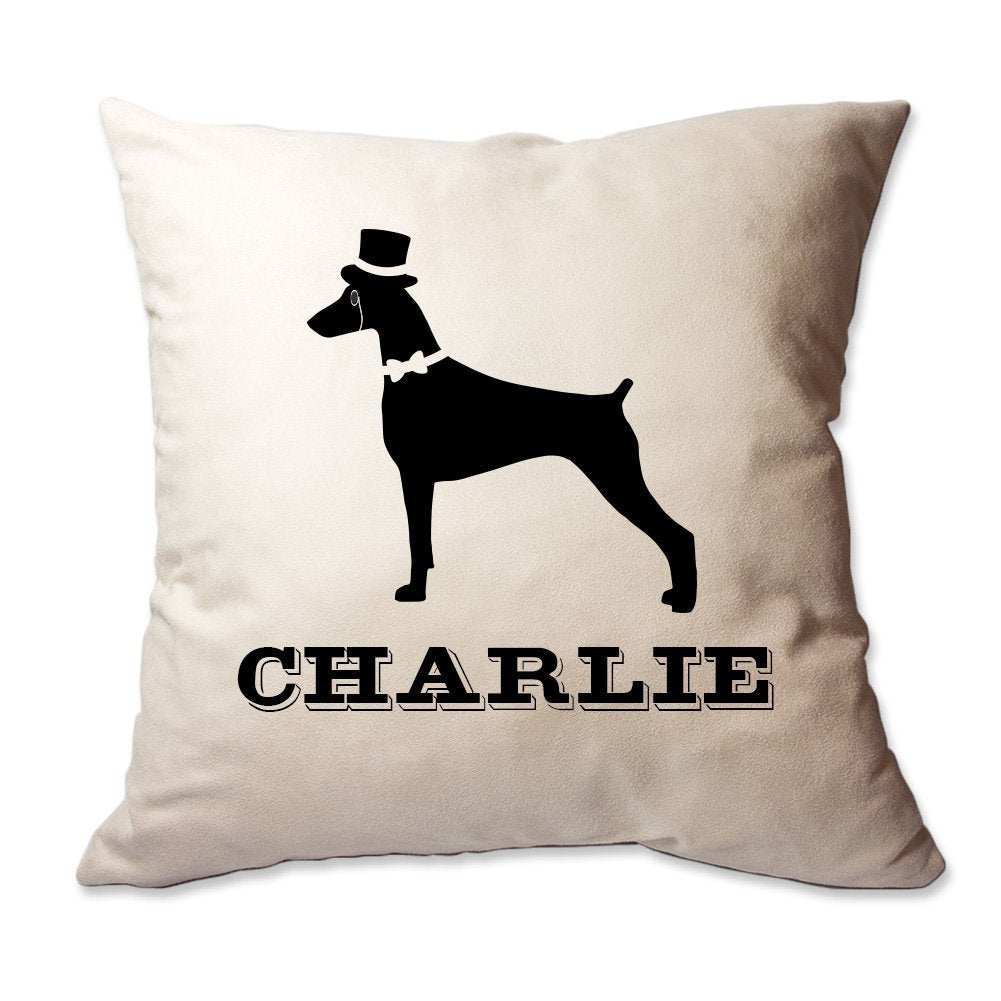 Personalized Fancy Doberman Throw Pillow  - Cover Only OR Cover with Insert