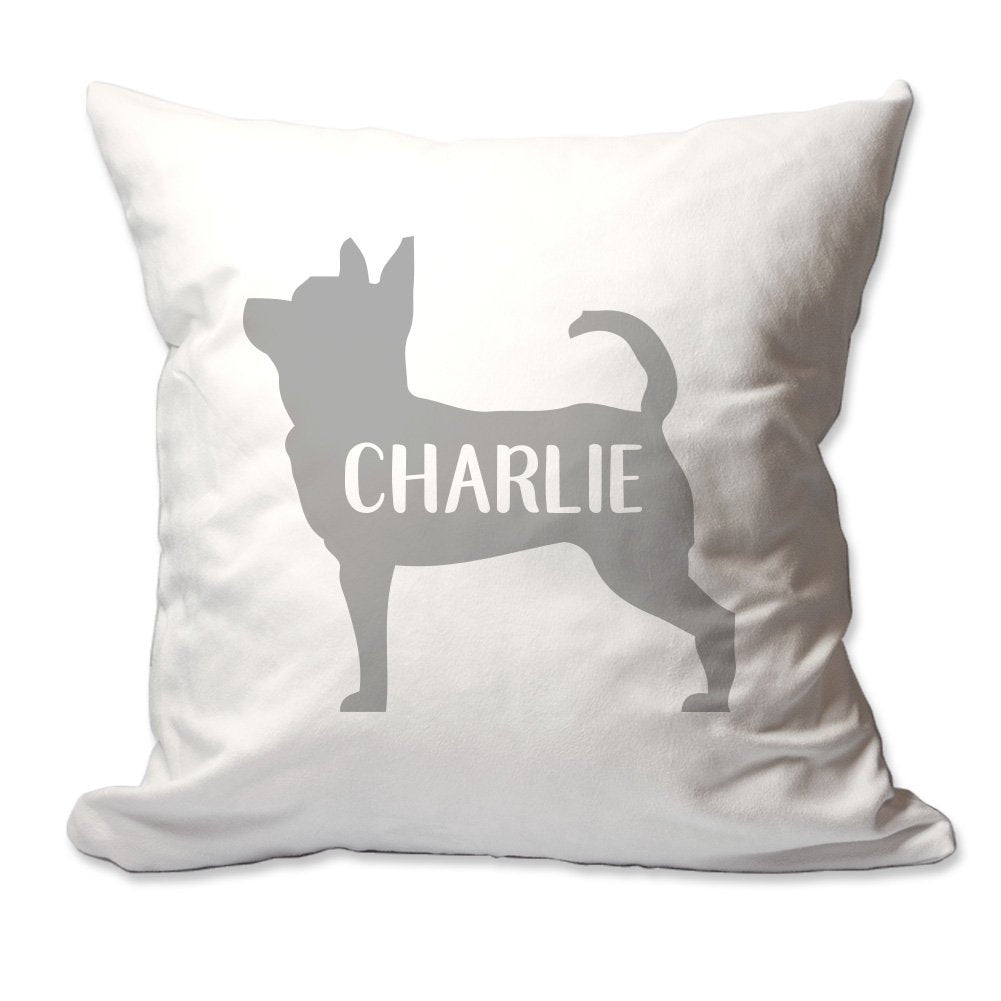 Personalized Chihuahua with Name Throw Pillow  - Cover Only OR Cover with Insert