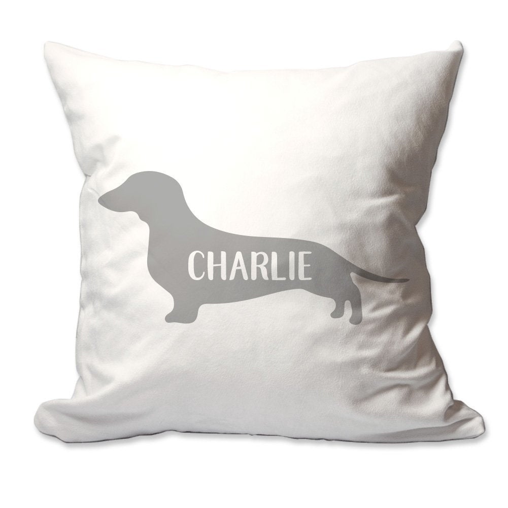 Personalized Dachshund with Name Throw Pillow  - Cover Only OR Cover with Insert
