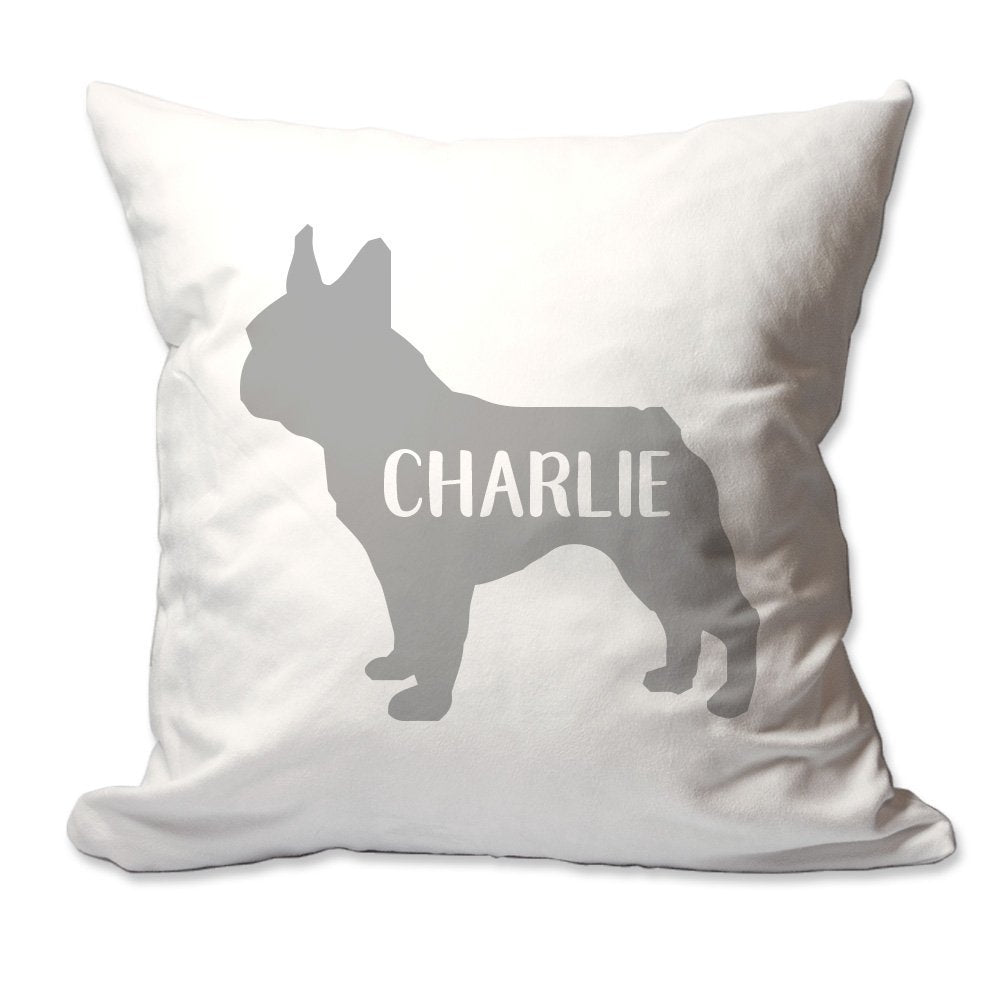 Personalized French Bulldog with Name Throw Pillow  - Cover Only OR Cover with Insert
