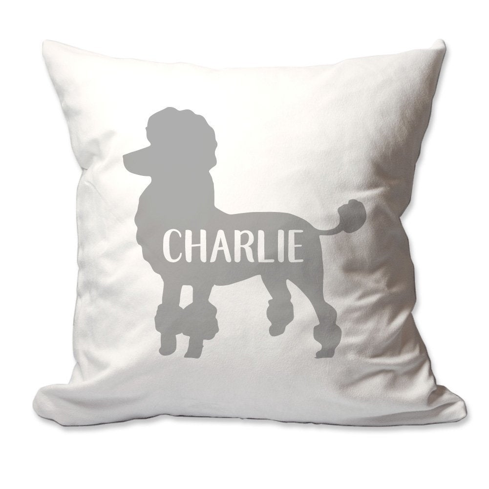 Personalized Poodle with Name Throw Pillow  - Cover Only OR Cover with Insert
