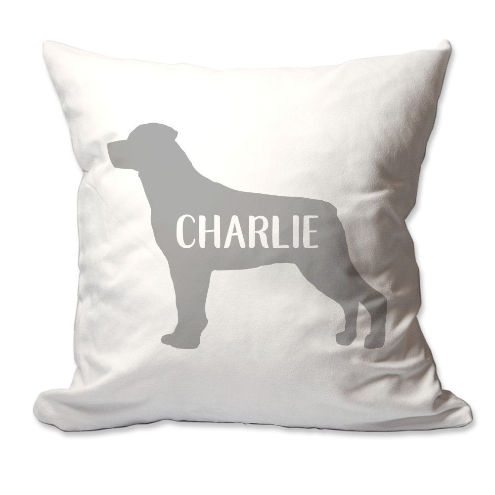 Personalized Rottweiler with Name Throw Pillow  - Cover Only OR Cover with Insert