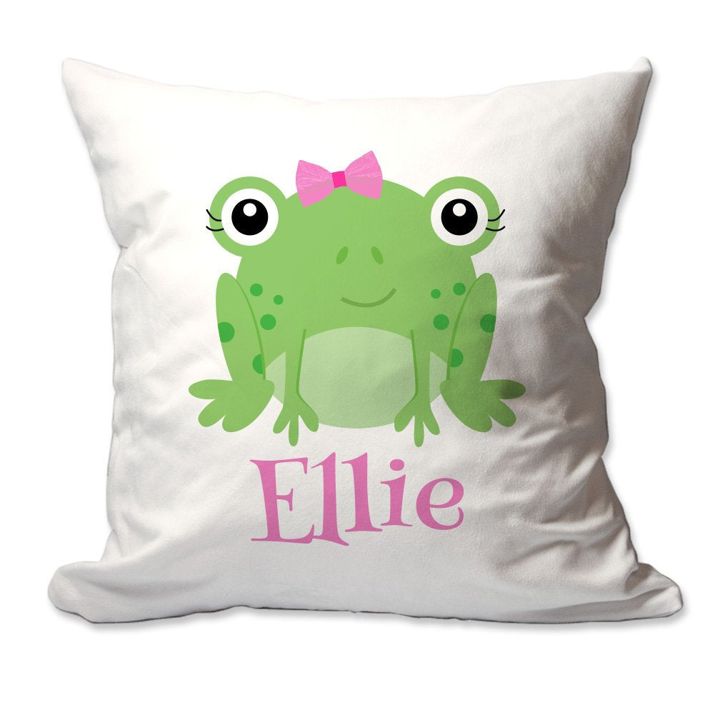 Personalized Frog Princess Throw Pillow  - Cover Only OR Cover with Insert