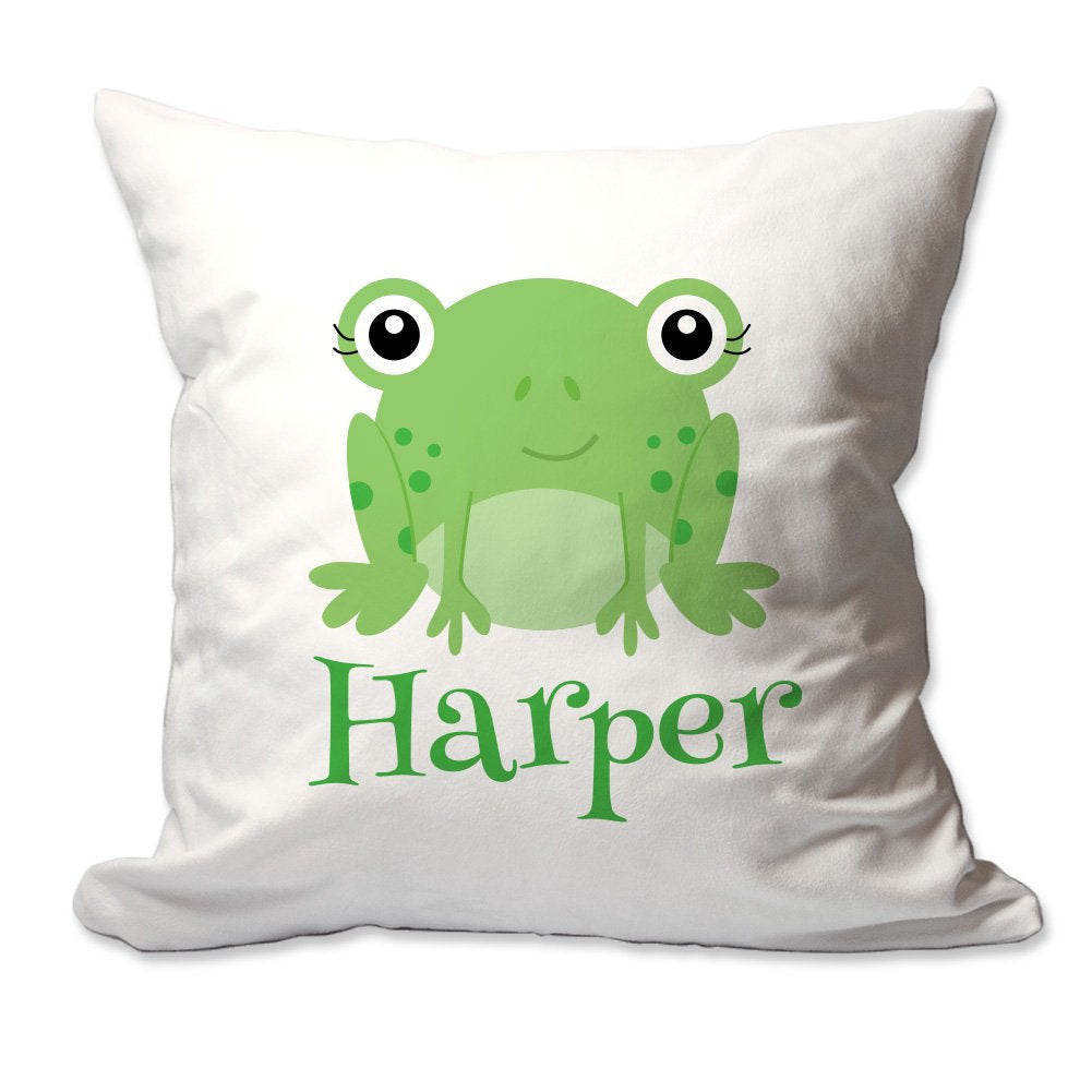 Personalized Frog Throw Pillow  - Cover Only OR Cover with Insert
