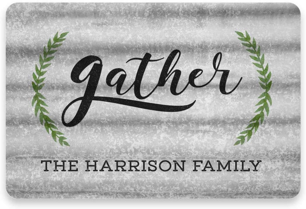 Personalized Metal Look Gather Sign - Metal 8 X 12 Sign