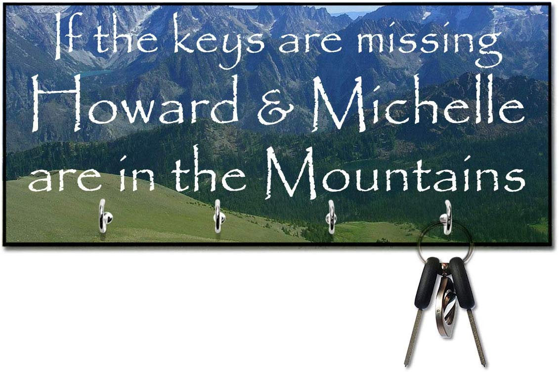 Personalized If The Keys are Missing in The Mountains Key Hanger