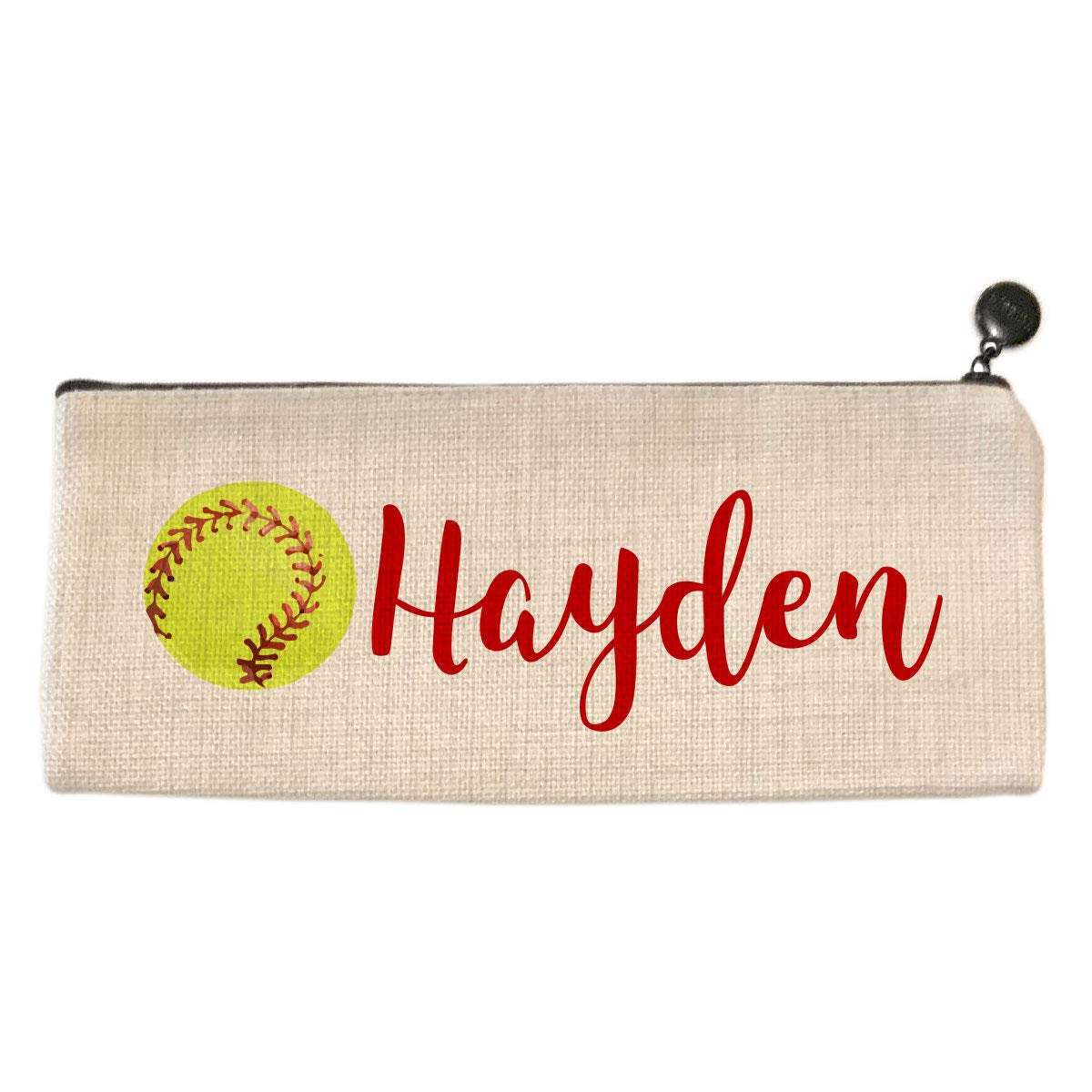 Personalized Softball Pencil Bag