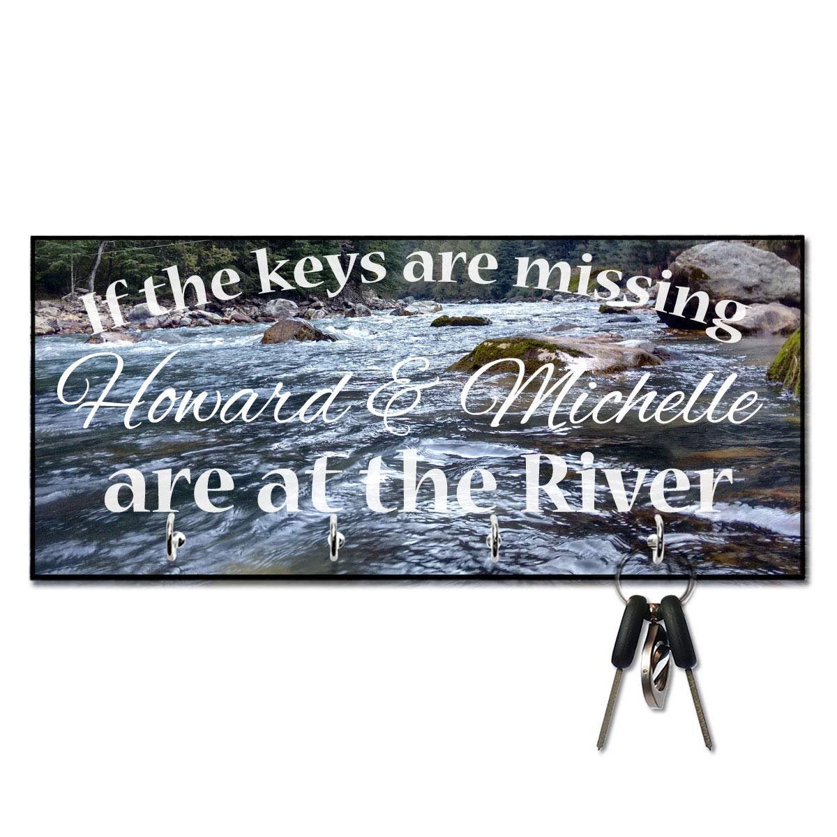 Personalized If The Keys are Missing at The River House Key Hanger