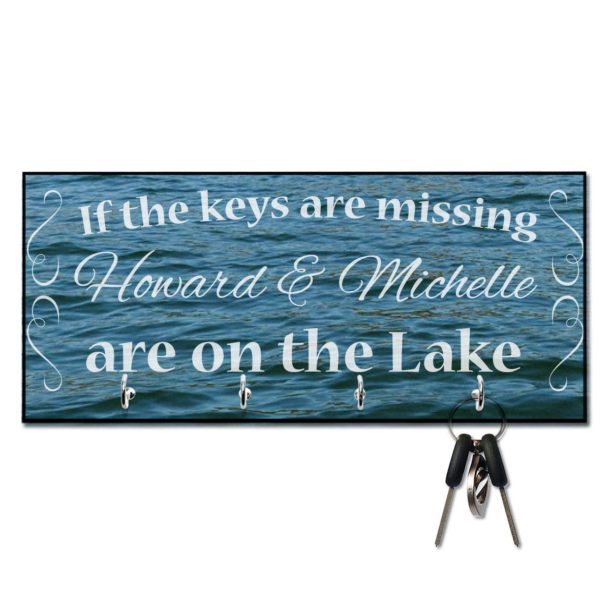 Personalized If The Keys are Missing on The Lake Key Hanger