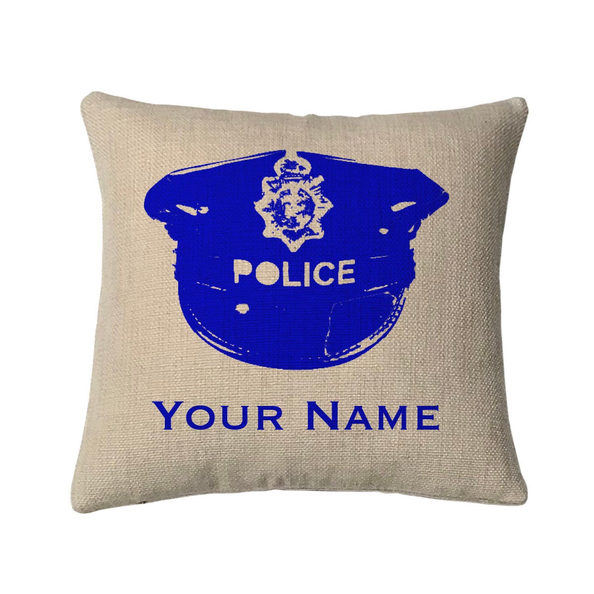 Personalized Police Mini Throw Pillow