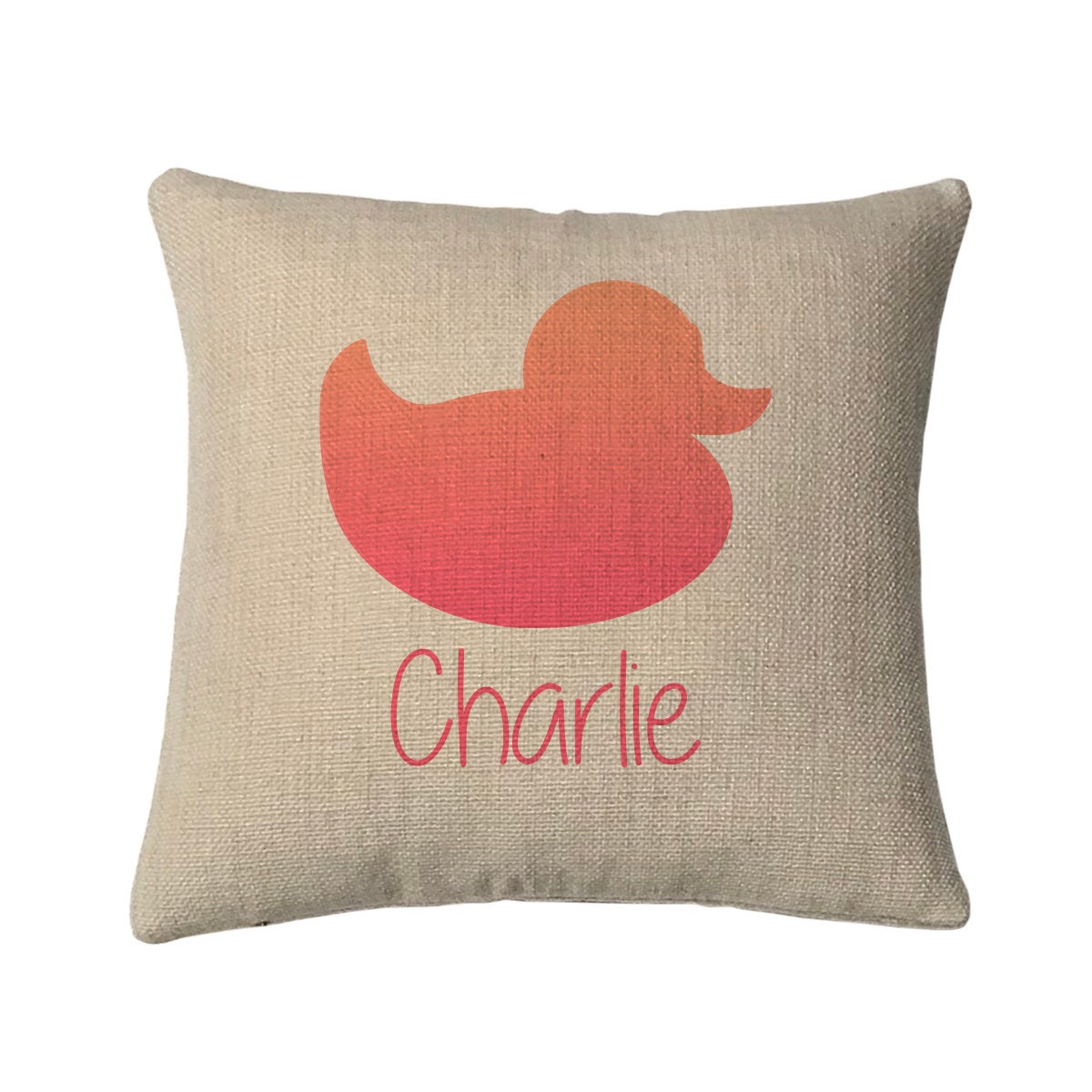 Personalized Duck Mini Throw Pillow