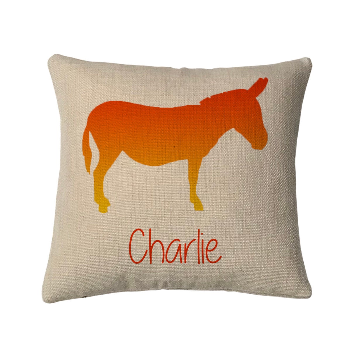 Personalized Donkey Mini Throw Pillow